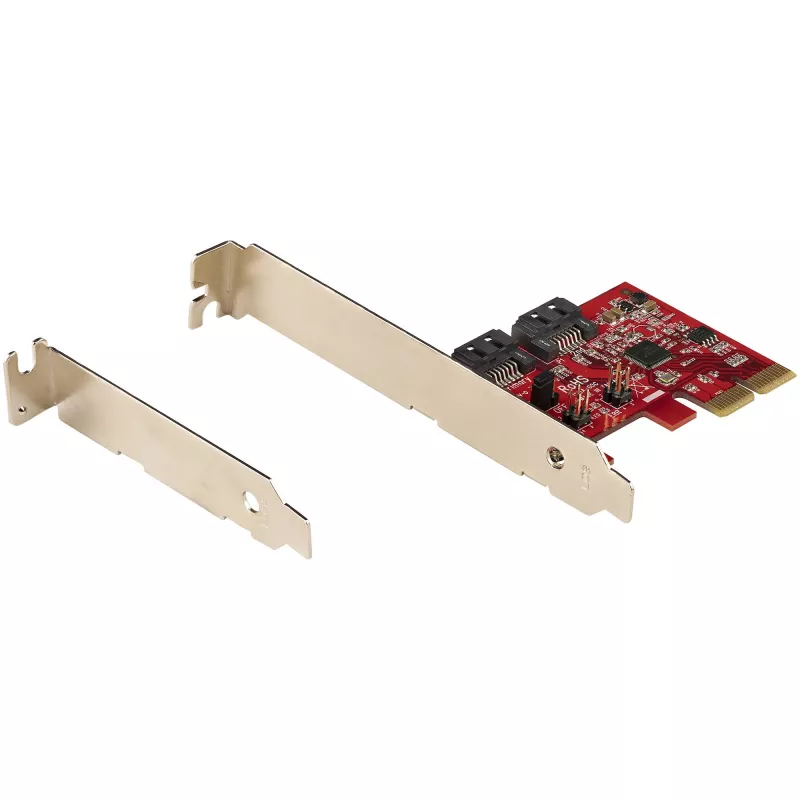 StarTech.com SATA PCIe-Karte - 2-Port PCIe SATA-Erweiterungskarte - 6Gbps - Full/Low Profile - PCI Express zu SATA-Adapter/Steuergerät - ASM1062R SATA RAID - PCIe zu SATA-Konverter