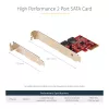 StarTech.com SATA PCIe-Karte - 2-Port PCIe SATA-Erweiterungskarte - 6Gbps - Full/Low Profile - PCI Express zu SATA-Adapter/Steuergerät - ASM1062R SATA RAID - PCIe zu SATA-Konverter