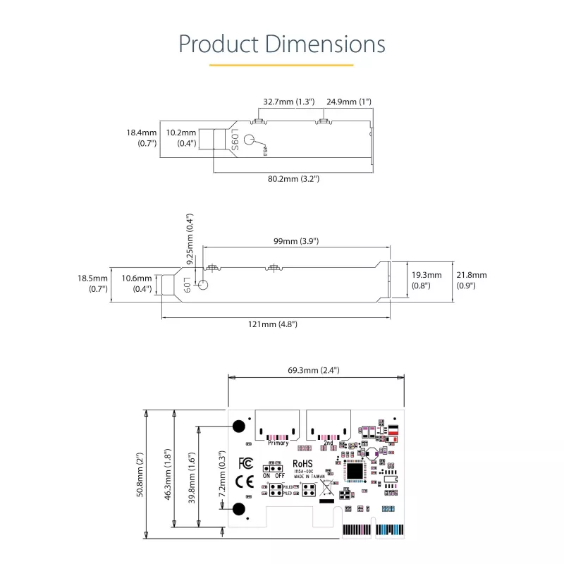 StarTech.com SATA PCIe-Karte - 2-Port PCIe SATA-Erweiterungskarte - 6Gbps - Full/Low Profile - PCI Express zu SATA-Adapter/Steuergerät - ASM1062R SATA RAID - PCIe zu SATA-Konverter