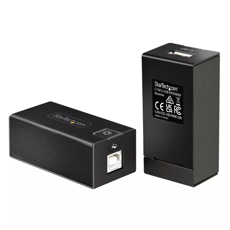 StarTech.com 150 m (492 ft) USB 2.0 Extender über Cat5e/Cat6 Ethernet-Kabel, extern gespeister USB-Extender via RJ45/Netzwerkkabel, USB über Ethernet-Kabel Extender/Adapter
