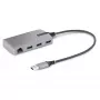 StarTech.com 3-Port USB-Hub mit Ethernet - 3x USB-A-Anschlüsse - Gigabit Ethernet (RJ-45) - USB 3.0 5Gbit/s - Bus-gespeist - 30 cm langes Kabel - Tragbarer Laptop-USB-Hub-Adapter mit GbE