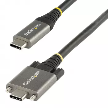StarTech.com 0,91 m seitliche Schraubverriegelung USB-C-Kabel 10 Gbit/s – USB-IF-zertifiziertes USB-C-Kabel – USB 3.1/3.2 Gen 2 Typ-C-Kabel – 100 W (5 A) Power Delivery Ladung, DP Alt Mode – doppelte Schraubverriegelung – USB-C Kabel laden/synchronisieren