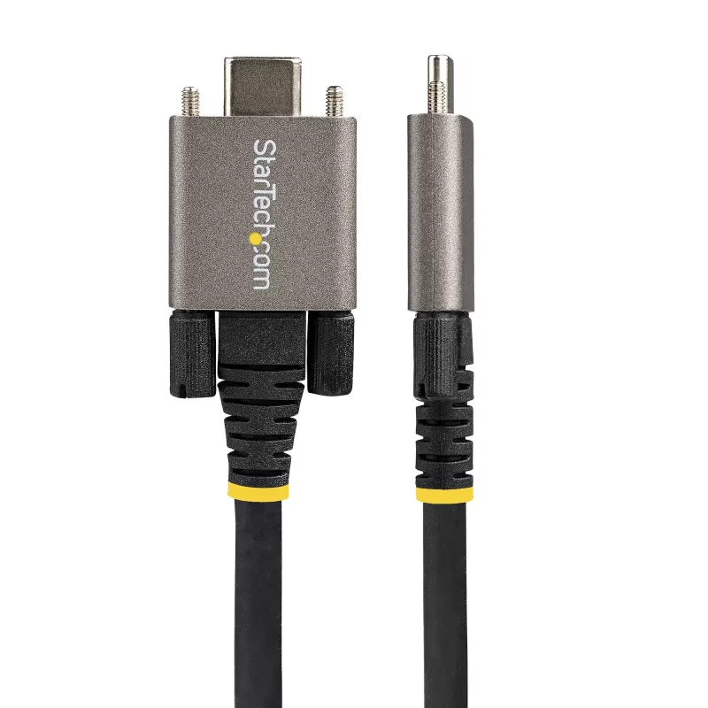 StarTech.com 0,91 m seitliche Schraubverriegelung USB-C-Kabel 10 Gbit/s – USB-IF-zertifiziertes USB-C-Kabel – USB 3.1/3.2 Gen 2 Typ-C-Kabel – 100 W (5 A) Power Delivery Ladung, DP Alt Mode – doppelte Schraubverriegelung – USB-C Kabel laden/synchronisieren