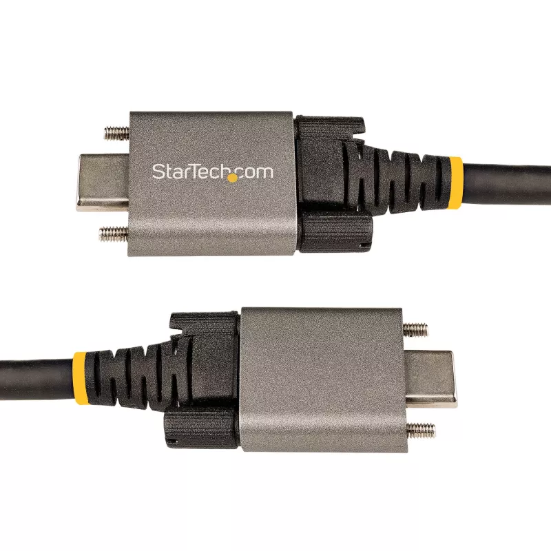 StarTech.com 0,91 m seitliche Schraubverriegelung USB-C-Kabel 10 Gbit/s – USB-IF-zertifiziertes USB-C-Kabel – USB 3.1/3.2 Gen 2 Typ-C-Kabel – 100 W (5 A) Power Delivery Ladung, DP Alt Mode – doppelte Schraubverriegelung – USB-C Kabel laden/synchronisieren