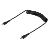 StarTech.com 1m (3ft) USB-C auf Lightning Kabel, MFi-zertifiziert, Spiralkabel iPhone Ladekabel, Schwarz, robuste TPE-Ummantelung Aramidfaser, strapazierfähiges Spiralkabel Lightning