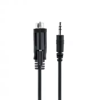 StarTech.com 1 m DB9 auf 3,5 mm serielles Kabel zur Konfiguration serieller Geräte, RS232 DB9 Stecker auf 3,5 mm Kabel, verwendet zur Kalibrierung von Projektoren, Digital Signage und Fernsehern über den Audio-Anschluss