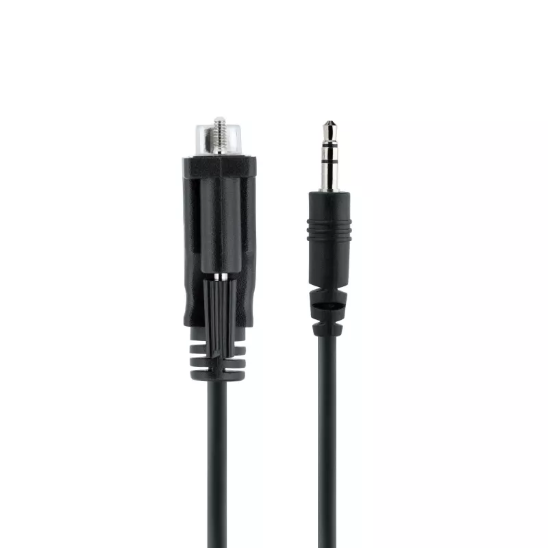 StarTech.com 1 m DB9 auf 3,5 mm serielles Kabel zur Konfiguration serieller Geräte, RS232 DB9 Stecker auf 3,5 mm Kabel, verwendet zur Kalibrierung von Projektoren, Digital Signage und Fernsehern über den Audio-Anschluss