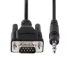 StarTech.com 1 m DB9 auf 3,5 mm serielles Kabel zur Konfiguration serieller Geräte, RS232 DB9 Stecker auf 3,5 mm Kabel, verwendet zur Kalibrierung von Projektoren, Digital Signage und Fernsehern über den Audio-Anschluss