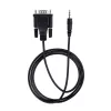 StarTech.com 1 m DB9 auf 3,5 mm serielles Kabel zur Konfiguration serieller Geräte, RS232 DB9 Stecker auf 3,5 mm Kabel, verwendet zur Kalibrierung von Projektoren, Digital Signage und Fernsehern über den Audio-Anschluss