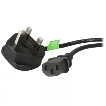 StarTech.com 0,9 m (3ft) UK Computer-Netzkabel, BS 1363 auf C13, 18AWG, 10A 250V, Ersatz-Netzkabel, Kaltgerätekabel / UK Netzkabel, PC-Netzteilkabel, TV-Netzkabel