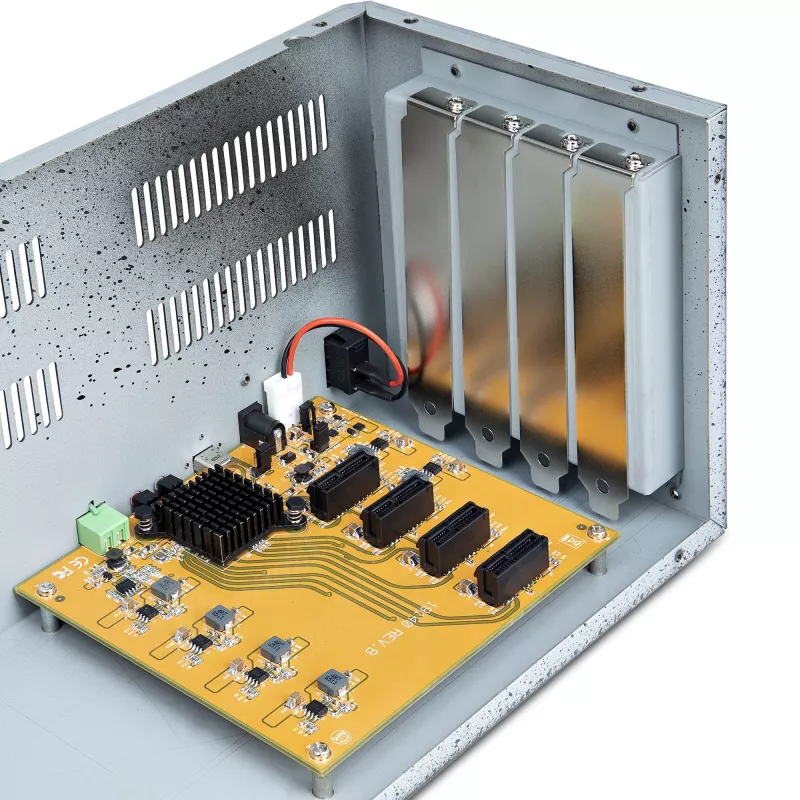 StarTech.com 4-Slot PCIe-Erweiterungschassis mit PCIe x2 Hostkarte, PCIe 2.0 – 10 Gbit/s, externe PCIe-Steckplätze für Desktops/Server, PCI Express Erweiterungsbox/Adapter, 4 PCIe x1 Steckplätze