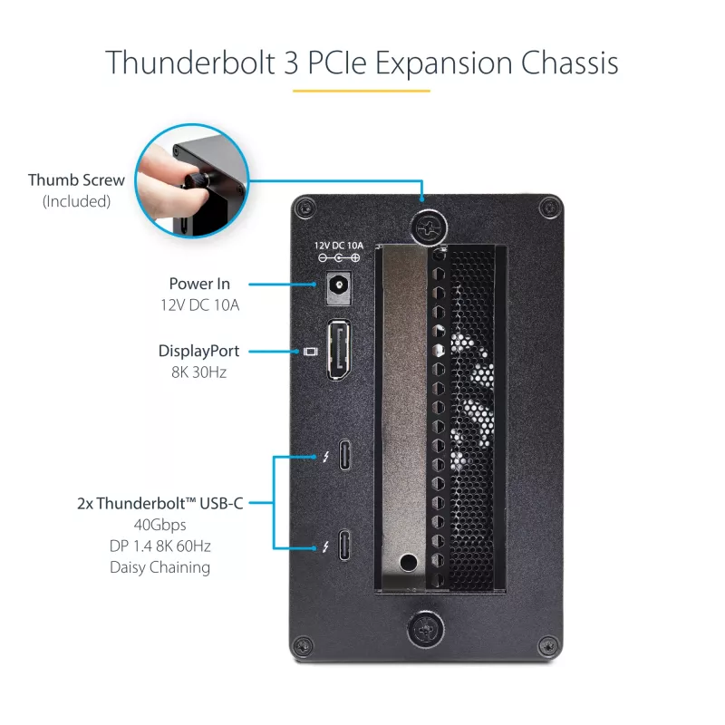 StarTech.com Dual-Slot Thunderbolt 3 PCIe-Erweiterungsgehäuse