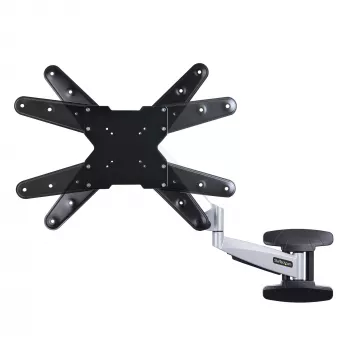 StarTech.com VESA TV-Wandhalterung, verstellbare Full-Motion-TV-Wandhalterung für 23-Zoll- bis 55-Zoll-Displays, flache TV-Halterung unterstützt 30 kg, ausziehbare/neigbare/schwenkbare TV-Wandhalterung