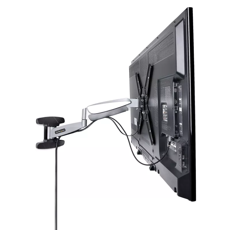 StarTech.com VESA TV-Wandhalterung, verstellbare Full-Motion-TV-Wandhalterung für 23-Zoll- bis 55-Zoll-Displays, flache TV-Halterung unterstützt 30 kg, ausziehbare/neigbare/schwenkbare TV-Wandhalterung