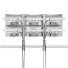 StarTech.com Sechs-Monitor-Tischhalterung mit Querträger, für bis zu 32-Zoll-Computerbildschirme, max. 8 kg pro Monitor, Doppelsäule, C-Klemme/Tischdurchführung, höhenverstellbar
