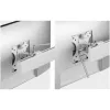 StarTech.com Sechs-Monitor-Tischhalterung mit Querträger, für bis zu 32-Zoll-Computerbildschirme, max. 8 kg pro Monitor, Doppelsäule, C-Klemme/Tischdurchführung, höhenverstellbar