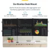 StarTech.com Sechs-Monitor-Tischhalterung mit Querträger, für bis zu 32-Zoll-Computerbildschirme, max. 8 kg pro Monitor, Doppelsäule, C-Klemme/Tischdurchführung, höhenverstellbar