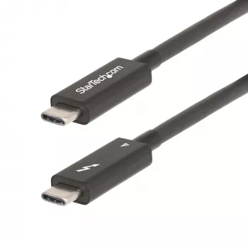 StarTech.com 2m aktives Thunderbolt 4 Kabel, 40 Gbit/s, 100W Power Delivery, 4K/8K Video, Intel-zertifiziertes Thunderbolt Kabel – Kompatibel mit USB4/Thunderbolt 4/USB 3.2/USB Type-C/DisplayPort/Thunderbolt 3