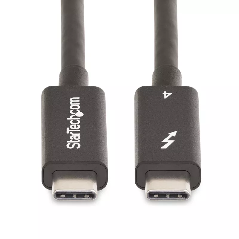 StarTech.com 2m aktives Thunderbolt 4 Kabel, 40 Gbit/s, 100W Power Delivery, 4K/8K Video, Intel-zertifiziertes Thunderbolt Kabel – Kompatibel mit USB4/Thunderbolt 4/USB 3.2/USB Type-C/DisplayPort/Thunderbolt 3