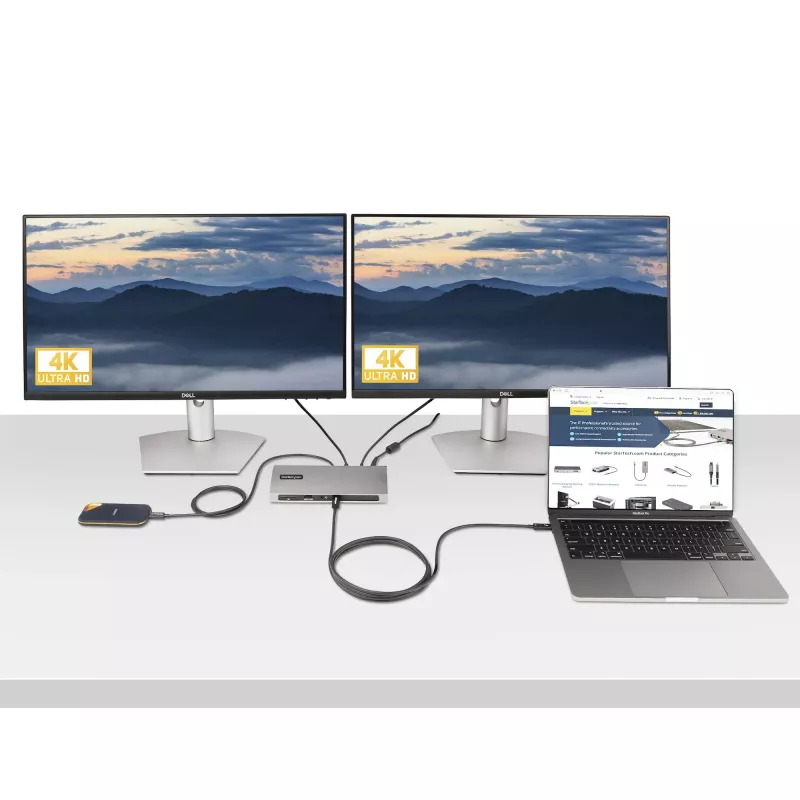 StarTech.com 2m aktives Thunderbolt 4 Kabel, 40 Gbit/s, 100W Power Delivery, 4K/8K Video, Intel-zertifiziertes Thunderbolt Kabel – Kompatibel mit USB4/Thunderbolt 4/USB 3.2/USB Type-C/DisplayPort/Thunderbolt 3