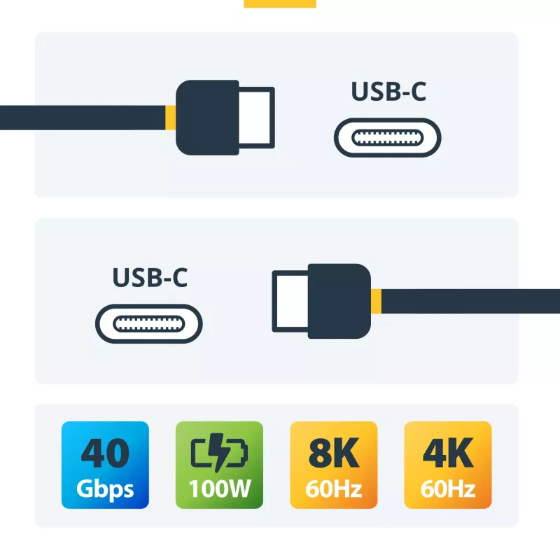 StarTech.com 2m aktives Thunderbolt 4 Kabel, 40 Gbit/s, 100W Power Delivery, 4K/8K Video, Intel-zertifiziertes Thunderbolt Kabel – Kompatibel mit USB4/Thunderbolt 4/USB 3.2/USB Type-C/DisplayPort/Thunderbolt 3