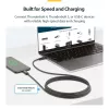 StarTech.com 2m aktives Thunderbolt 4 Kabel, 40 Gbit/s, 100W Power Delivery, 4K/8K Video, Intel-zertifiziertes Thunderbolt Kabel – Kompatibel mit USB4/Thunderbolt 4/USB 3.2/USB Type-C/DisplayPort/Thunderbolt 3