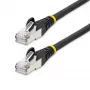 StarTech.com 2m CAT6a Ethernet-Kabel – Schwarz – LSZH – 10GbE 500MHz 100W PoE++ rastnasenfreier RJ-45 mit Zugentlastung S/FTP Netzwerk-Patchkabel