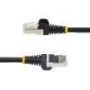 StarTech.com 50cm CAT6a Ethernet-Kabel - Schwarz - Low Smoke Zero Halogen (LSZH) - 10GbE 500MHz 100W PoE++ Snagless RJ-45 mit Zugentlastung S/FTP Netzwerk-Patchkabel