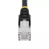 StarTech.com 50cm CAT6a Ethernet-Kabel - Schwarz - Low Smoke Zero Halogen (LSZH) - 10GbE 500MHz 100W PoE++ Snagless RJ-45 mit Zugentlastung S/FTP Netzwerk-Patchkabel