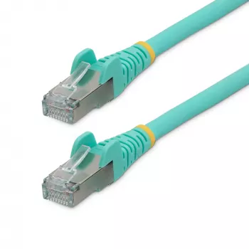 StarTech.com 7,5m CAT6a Ethernetkabel – Aqua – raucharm halogenfrei (LSZH) – 10GbE 500MHz 100W PoE++ rastnasenschutz RJ-45 mit Zugentlastung S/FTP Netzwerk-Patchkabel
