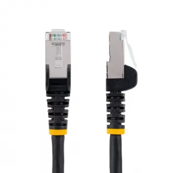 StarTech.com 7m CAT6a Ethernet-Kabel - Schwarz - Low Smoke Zero Halogen (LSZH) - 10GbE 500MHz 100W PoE++ Snagless RJ-45 mit Zugentlastung S/FTP Netzwerk-Patchkabel