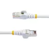StarTech.com 1,5 m CAT6a Ethernet-Kabel – Weiß – Low Smoke Zero Halogen (LSZH) – 10GbE 500 MHz 100 W PoE++ Snagless RJ-45 mit Zugentlastung S/FTP Netzwerk-Patchkabel