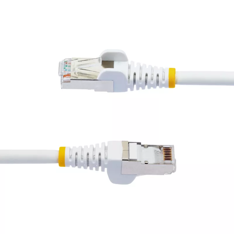 StarTech.com 3m CAT6a Ethernet-Kabel – Weiß – Low Smoke Zero Halogen (LSZH) – 10GbE 500MHz 100W PoE++ Snagless RJ-45 mit Zugentlastung S/FTP Netzwerk-Patchkabel