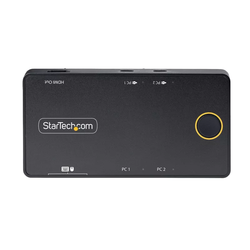 StarTech.com 2-Port USB-C KVM Switch, Einzelner 4K 60Hz HDMI Monitor, Dual-100W Power Delivery Pass-through Ports, Bus Powered, USB Type-C/USB4/Thunderbolt 3/4 Kompatibel – Small Form Factor