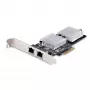 StarTech.com 2-Port 10GbE PCIe-Netzwerkadapterkarte, Netzwerkkarte für PCs/Server, Sechs-Geschwindigkeits-PCIe-Ethernetkarte mit Jumbo-Frame-Unterstützung, NIC/LAN-Schnittstellenkarte, 10GBASE-T und NBASE-T