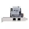 StarTech.com 2-Port 10GbE PCIe-Netzwerkadapterkarte, Netzwerkkarte für PCs/Server, Sechs-Geschwindigkeits-PCIe-Ethernetkarte mit Jumbo-Frame-Unterstützung, NIC/LAN-Schnittstellenkarte, 10GBASE-T und NBASE-T