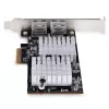 StarTech.com 2-Port 10GbE PCIe-Netzwerkadapterkarte, Netzwerkkarte für PCs/Server, Sechs-Geschwindigkeits-PCIe-Ethernetkarte mit Jumbo-Frame-Unterstützung, NIC/LAN-Schnittstellenkarte, 10GBASE-T und NBASE-T