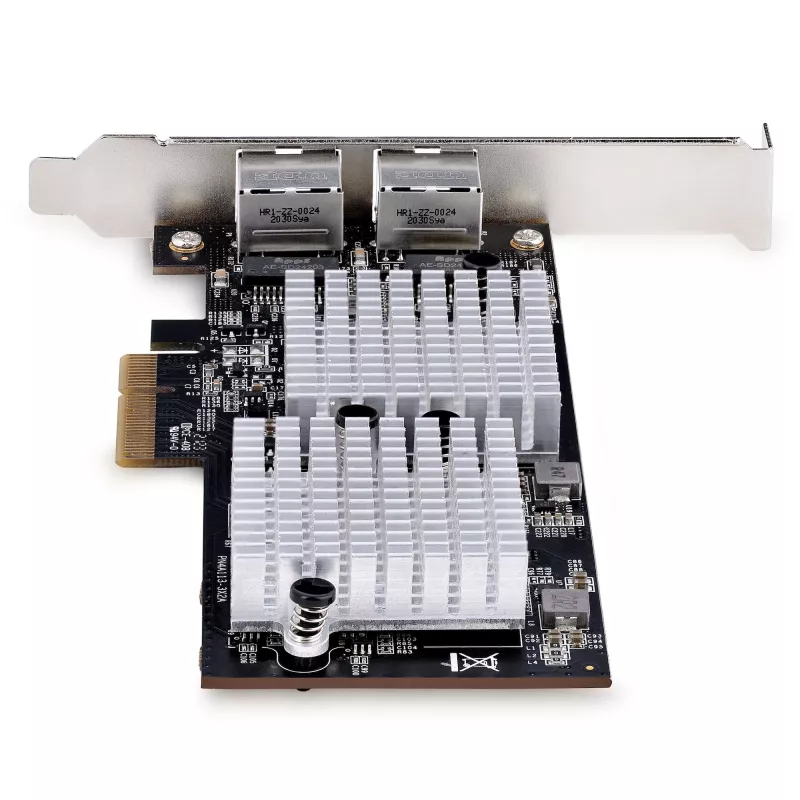 StarTech.com 2-Port 10GbE PCIe-Netzwerkadapterkarte, Netzwerkkarte für PCs/Server, Sechs-Geschwindigkeits-PCIe-Ethernetkarte mit Jumbo-Frame-Unterstützung, NIC/LAN-Schnittstellenkarte, 10GBASE-T und NBASE-T