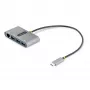 StarTech.com 3-Port USB-C Hub mit Ethernet - 3x USB-A - Gigabit-Ethernet - USB 3.0 5Gbps - busgespeist - 1ft/30cm langes USB Type-C Hostkabel - GbE - tragbarer USB-C auf USB-A Hub