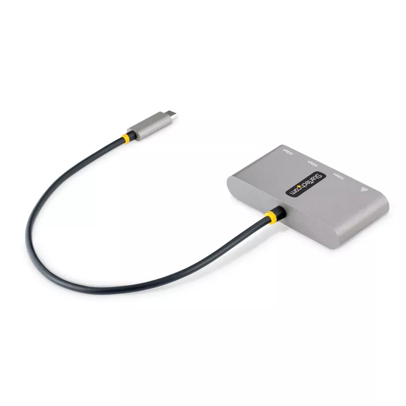 StarTech.com 3-Port USB-C Hub mit Ethernet - 3x USB-A - Gigabit-Ethernet - USB 3.0 5Gbps - busgespeist - 1ft/30cm langes USB Type-C Hostkabel - GbE - tragbarer USB-C auf USB-A Hub
