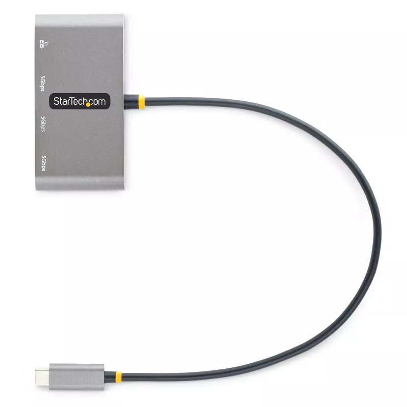 StarTech.com 3-Port USB-C Hub mit Ethernet - 3x USB-A - Gigabit-Ethernet - USB 3.0 5Gbps - busgespeist - 1ft/30cm langes USB Type-C Hostkabel - GbE - tragbarer USB-C auf USB-A Hub