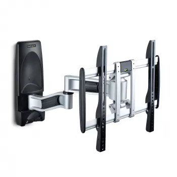 StarTech.com Gelenk-TV-Wandhalterung, VESA-Wandhalterung, unterstützt 26 bis 65 Zoll/99 lb/flache/gekrümmte Fernseher, ausziehbare flache Wandhalterung TV-Halterung, verstellbare Eck-TV-Wandhalterung