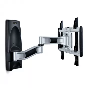 StarTech.com Gelenk-TV-Wandhalterung, VESA-Wandhalterung, unterstützt 26 bis 65 Zoll/99 lb/flache/gekrümmte Fernseher, ausziehbare flache Wandhalterung TV-Halterung, verstellbare Eck-TV-Wandhalterung