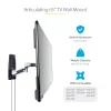StarTech.com Gelenk-TV-Wandhalterung, VESA-Wandhalterung, unterstützt 26 bis 65 Zoll/99 lb/flache/gekrümmte Fernseher, ausziehbare flache Wandhalterung TV-Halterung, verstellbare Eck-TV-Wandhalterung