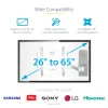 StarTech.com Gelenk-TV-Wandhalterung, VESA-Wandhalterung, unterstützt 26 bis 65 Zoll/99 lb/flache/gekrümmte Fernseher, ausziehbare flache Wandhalterung TV-Halterung, verstellbare Eck-TV-Wandhalterung