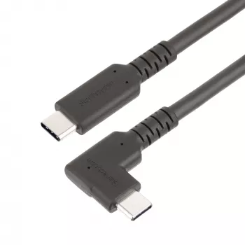 StarTech.com 50 cm Robustes rechtwinkliges USB-C-Kabel, USB 3.2 Gen 2 (10 Gbit/s), voll ausgestattetes USB-C-zu-C-Datenkabel, 4K 60Hz DP Alt-Modus, 100 W Power Delivery – 90-Grad-USB-Typ-C-Kabel