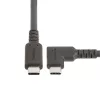 StarTech.com 50 cm Robustes rechtwinkliges USB-C-Kabel, USB 3.2 Gen 2 (10 Gbit/s), voll ausgestattetes USB-C-zu-C-Datenkabel, 4K 60Hz DP Alt-Modus, 100 W Power Delivery – 90-Grad-USB-Typ-C-Kabel