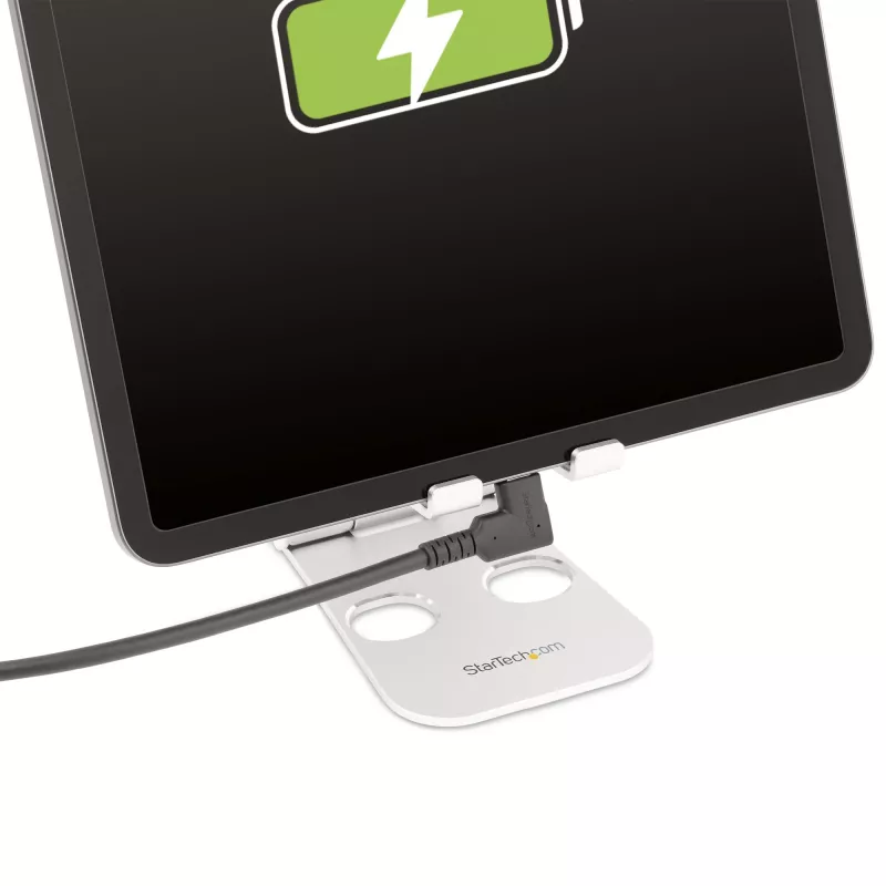 StarTech.com 50 cm Robustes rechtwinkliges USB-C-Kabel, USB 3.2 Gen 2 (10 Gbit/s), voll ausgestattetes USB-C-zu-C-Datenkabel, 4K 60Hz DP Alt-Modus, 100 W Power Delivery – 90-Grad-USB-Typ-C-Kabel