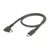 StarTech.com 50 cm Robustes rechtwinkliges USB-C-Kabel, USB 3.2 Gen 2 (10 Gbit/s), voll ausgestattetes USB-C-zu-C-Datenkabel, 4K 60Hz DP Alt-Modus, 100 W Power Delivery – 90-Grad-USB-Typ-C-Kabel