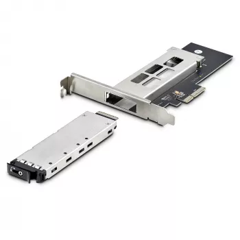 StarTech.com M.2 NVMe SSD zu PCIe x4 Mobile Rack/Backplane mit herausnehmbarem Einschub für PCI Express Erweiterungssteckplatz, werkzeuglose Installation, PCIe 4.0/3.0 Hot-Swap-Laufwerksschacht, Schlüsselschloss – 2 Schlüssel enthalten